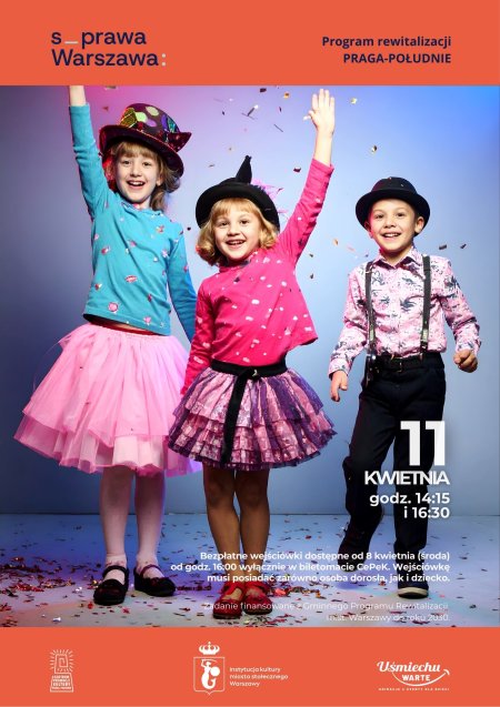 Dziecięce potańcówki – zabawa taneczna połączona z animacjami dla dzieci  w wieku 3-10 lat (wraz z opiekunami)