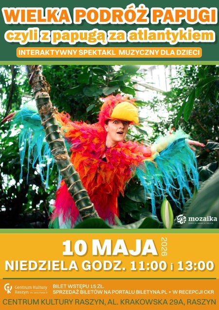 Teatr Mozaika "Wielka podróż Papugi - czyli z Papugą za Atlantykiem"