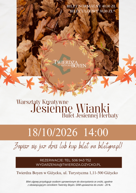 Jesienne wianki w Twierdzy Boyen