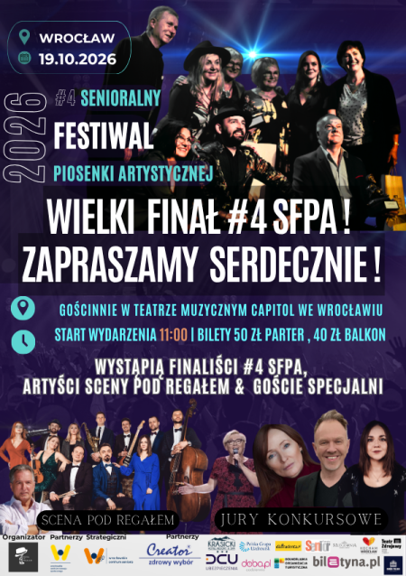 Gala Finałowa #4 SFPA Pt. "Niech żyje Bal... Najpiękniejsze Polskie  Piosenki | Finaliści #4 SFPA. Artyści Sceny Pod Regałem & Goście Secjalni
