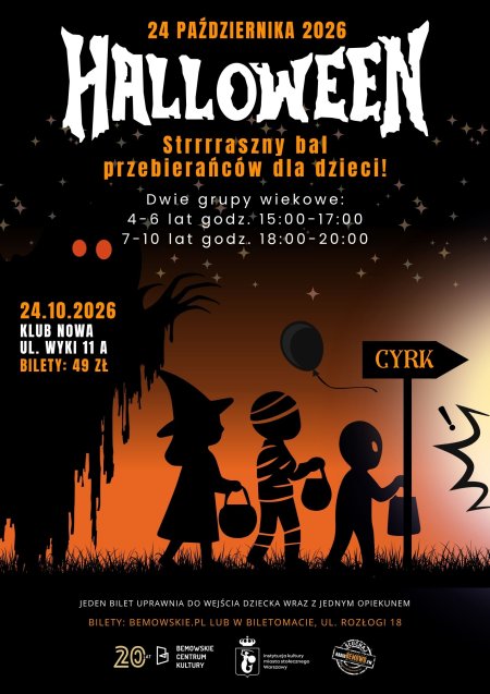 Halloween 2026 - Strrrraszny bal przebierańców dla dzieci! - grupa 7–10 lat