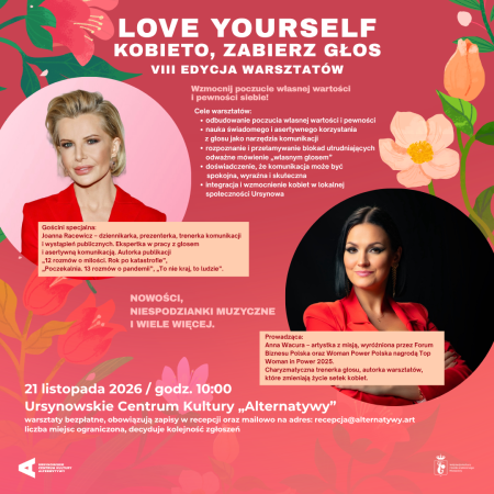 „Love Yourself & Show” | warsztaty z Anną Wacurą z gościnnym udziałem Joanny Racewicz